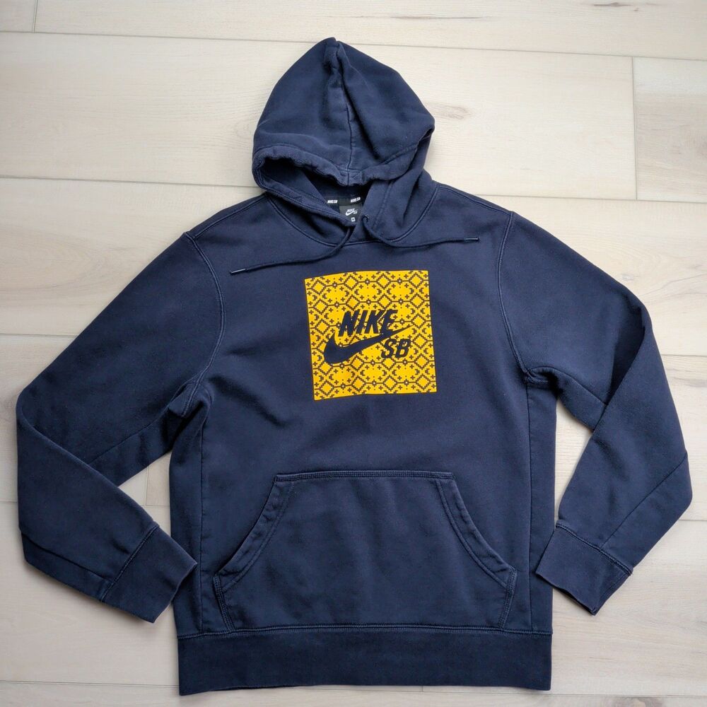 Nike SB Nomad Hoodie Mens Medium Pullover Black‎ Box Logo Skateboarding Skater
